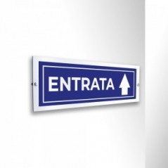 Entrata freccia alto v2 in alluminio composito da parete