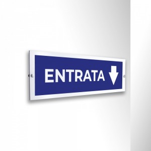 Entrata freccia basso v1 in alluminio composito da parete