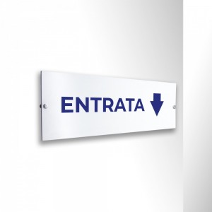 Entrata freccia basso v3 in alluminio composito da parete