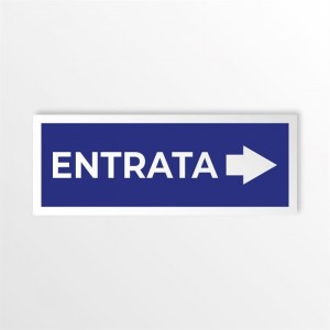 Entrata freccia destra v1 in alluminio composito da parete