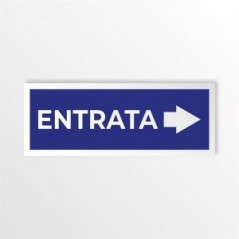 Entrata freccia destra v1 in alluminio composito da parete