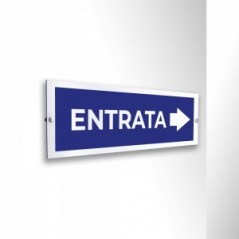 Entrata freccia destra v1 in alluminio composito da parete