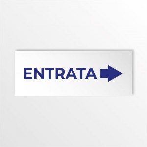 Entrata freccia destra v3 in alluminio composito da parete