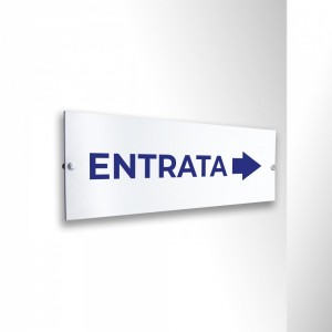 Entrata freccia destra v3 in alluminio composito da parete