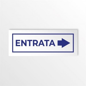 Entrata freccia destra v4 in alluminio composito da parete