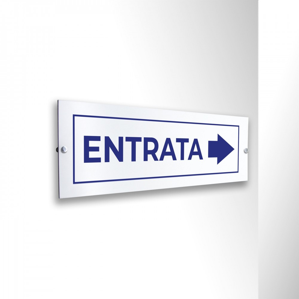 Entrata freccia destra v4 in alluminio composito da parete