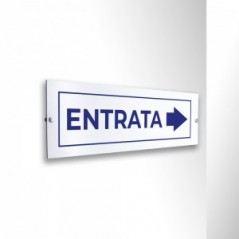 Entrata freccia destra v4 in alluminio composito da parete