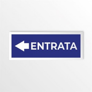 Entrata freccia sinistra v1 in alluminio composito da parete