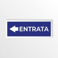 Entrata freccia sinistra v1 in alluminio composito da parete