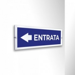 Entrata freccia sinistra v1 in alluminio composito da parete