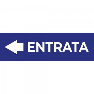 Entrata freccia sinistra v1 in alluminio composito da parete