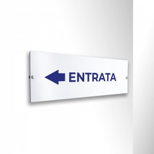 Entrata freccia sinistra v3 in alluminio composito da parete