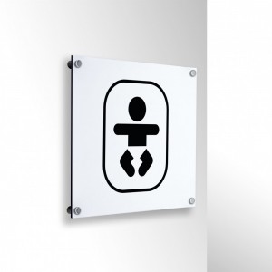 Fasciatoio bimbo v2 in alluminio composito da parete