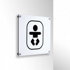 Fasciatoio bimbo v2 in alluminio composito da parete