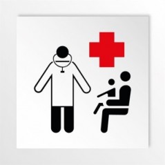 Guardia medica v1 in alluminio composito da parete