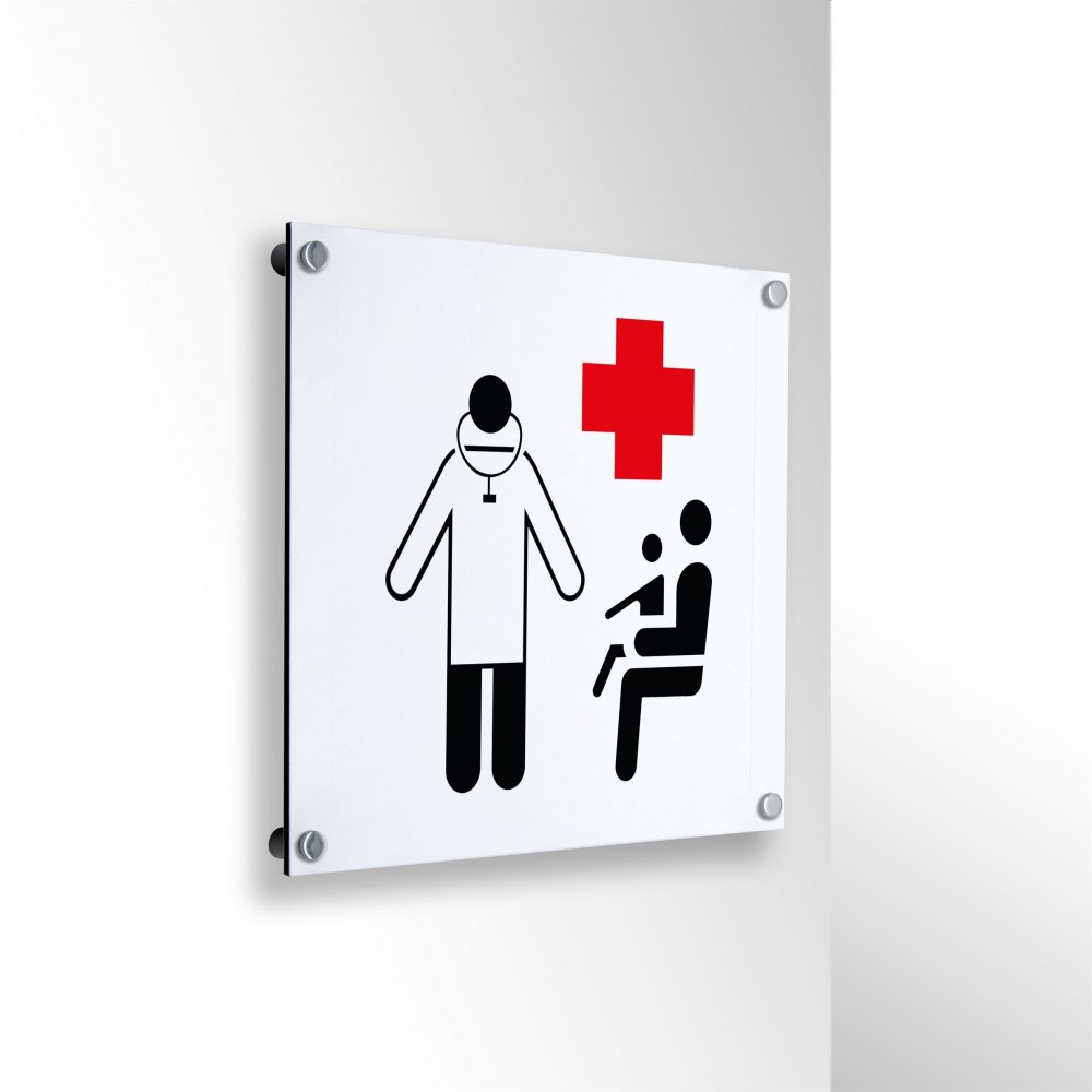 Guardia medica v1 in alluminio composito da parete