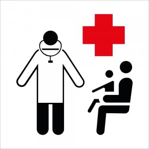 Guardia medica v1 in alluminio composito da parete