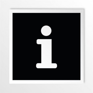 Informazione black in alluminio composito da parete