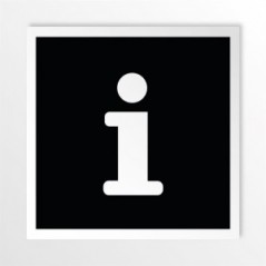 Informazione black in alluminio composito da parete