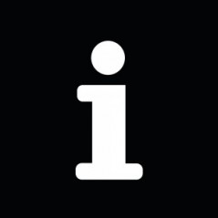 Informazione black in alluminio composito da parete