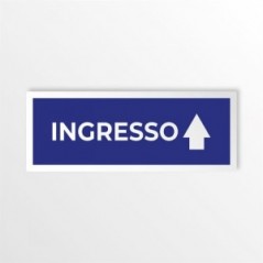 Ingresso freccia alto v1 in alluminio composito da parete