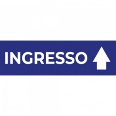 Ingresso freccia alto v1 in alluminio composito da parete