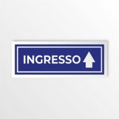 Ingresso freccia alto v2 in alluminio composito da parete