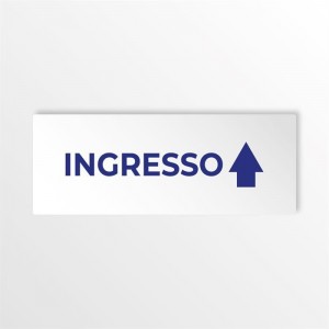 Ingresso freccia alto v3 in alluminio composito da parete