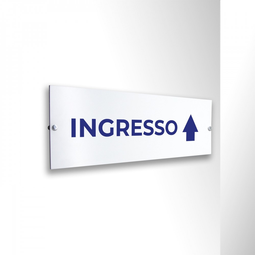 Ingresso freccia alto v3 in alluminio composito da parete