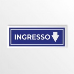 Ingresso freccia basso v2 in alluminio composito da parete