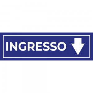 Ingresso freccia basso v2 in alluminio composito da parete
