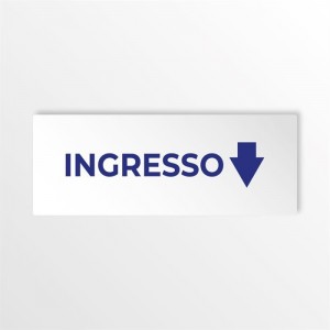 Ingresso freccia basso v3 in alluminio composito da parete