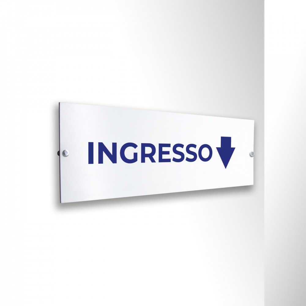 Ingresso freccia basso v3 in alluminio composito da parete