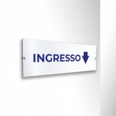 Ingresso freccia basso v3 in alluminio composito da parete