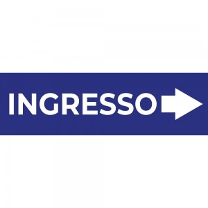 Ingresso freccia destra v1 in alluminio composito da parete