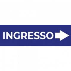 Ingresso freccia destra v1 in alluminio composito da parete