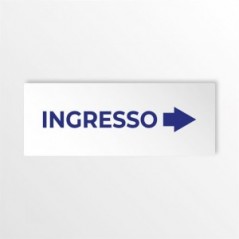 Ingresso freccia destra v3 in alluminio composito da parete
