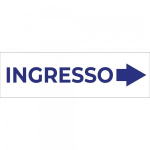 Ingresso freccia destra v3 in alluminio composito da parete
