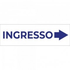 Ingresso freccia destra v3 in alluminio composito da parete