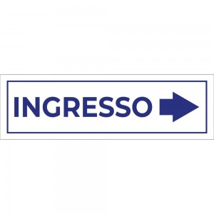 Ingresso freccia destra v4 in alluminio composito da parete