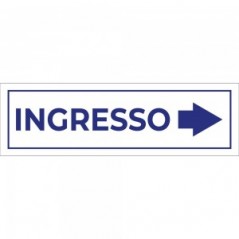 Ingresso freccia destra v4 in alluminio composito da parete