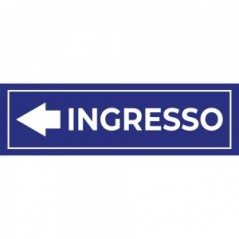 Ingresso freccia sinistra v2 in alluminio composito da parete