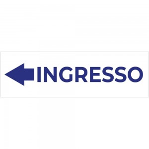 Ingresso freccia sinistra v3 in alluminio composito da parete