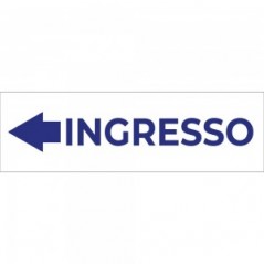 Ingresso freccia sinistra v3 in alluminio composito da parete