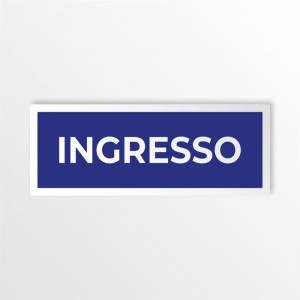 Ingresso v1 in alluminio composito da parete