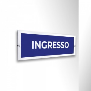 Ingresso v1 in alluminio composito da parete