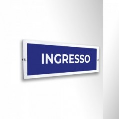 Ingresso v1 in alluminio composito da parete