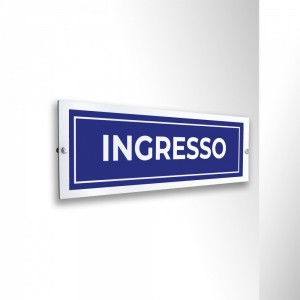 Ingresso v2 in alluminio composito da parete