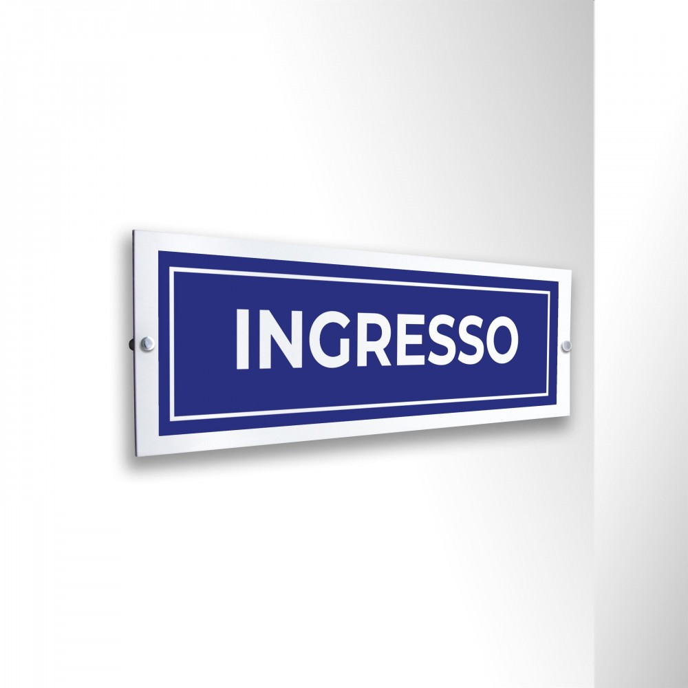 Ingresso v2 in alluminio composito da parete