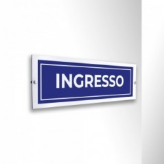 Ingresso v2 in alluminio composito da parete